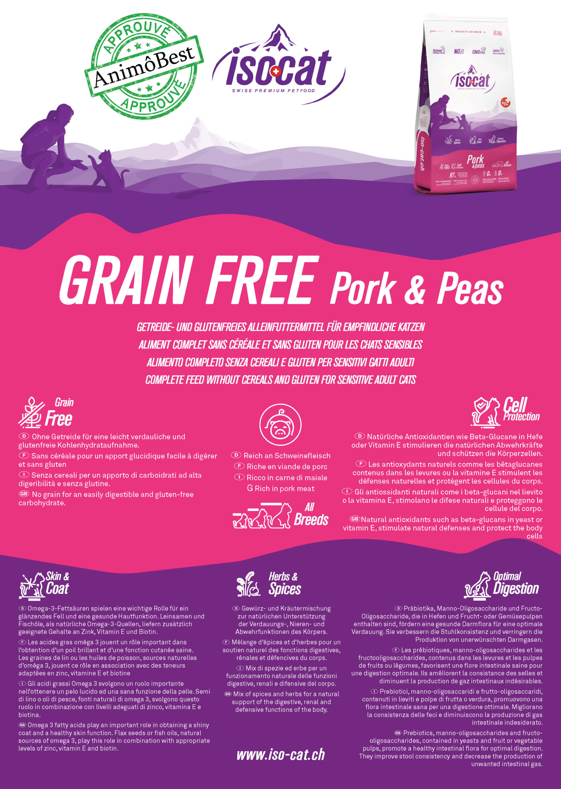 Iso-cat GRAIN FREE Pork & Peas – Image 2