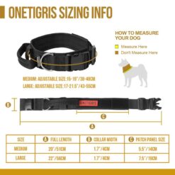 Collier pour chien en nylon et boucle métallique OneTigris