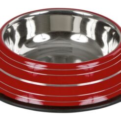 Gamelle inox antidérapant Rouge
