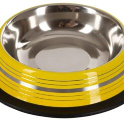 Gamelle inox antidérapant Jaune