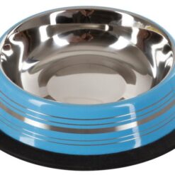 Gamelle inox antidérapant Bleu