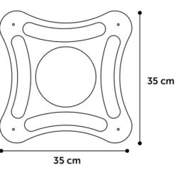 Alternative view of Jouet à griffer Densi Carré avec balle Brun