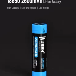 Alternative view of Batterie rechargeable WUBEN 18650