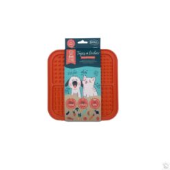 Tapis à lécher Bubichef LICKFOUR, orange