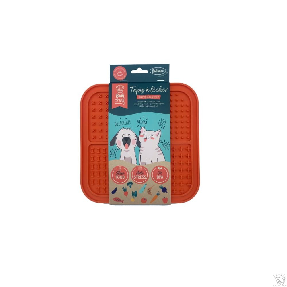 Tapis à lécher Bubichef LICKFOUR, orange