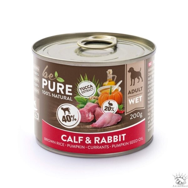 bePure Calf & Rabbit au veau, au lapin, aux légumes et au riz