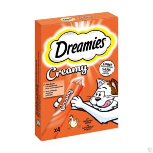 Dreamies Snacks crémeux Poulet friandise pour chats 4x10g