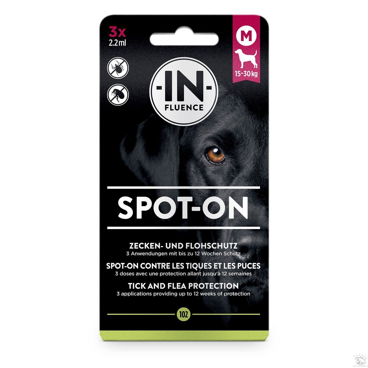 In-Fluence Spot-On pour chiens pack 3 pipettes
